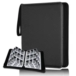 Trading Card Binder 9 Pocket, 900 Pockets Holder with 50 9-Pocket, Black - Image 1