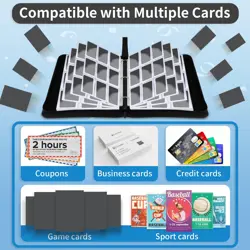 Trading Card Binder 9 Pocket, 900 Pockets Holder with 50 9-Pocket, Black - Image 5