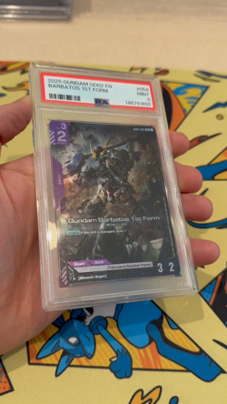 2025 Barbatos 1st Form Gundam Dual Impact 054 Legend Rare Graded Card PSA 9 - Image 2