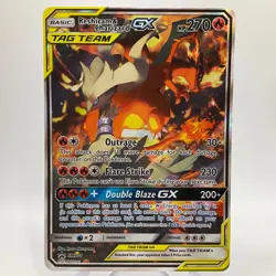 Reshiram & Charizard GX SM201 SM Promos Holo Pokemon Card LP - Image 1