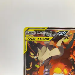 Reshiram & Charizard GX SM201 SM Promos Holo Pokemon Card LP - Image 2