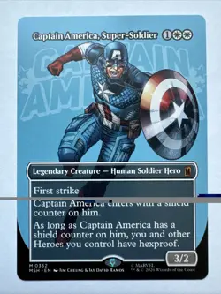 Captain America. Super-Soldier (Borderless) M0352 NM Marvel Super Heros MTG - Image 1
