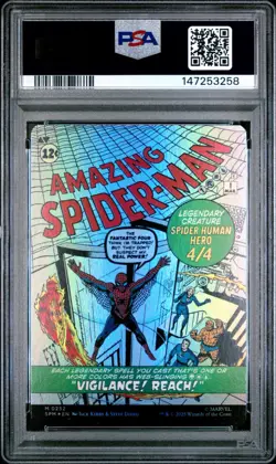 2025 MTG SPIDER-MAN BORDERLESS-FOIL AMAZING SPIDER-MAN/PETER PARKER PSA 9 - Image 3