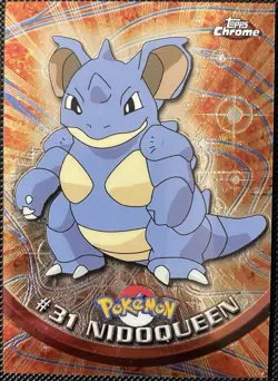 Nidoqueen #31 Chrome Holo Pokemon Topps Chrome Series 1 Card (See Photos) - Image 1