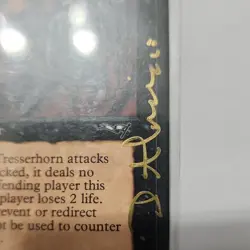 Wizards of the Coast MTG Keeper of Tresserhorn Alliances Rare Black Autographed - Image 2