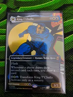 BORDERLESS FOIL - King T'Challa Black Panther. MTG: Marvel Super Heroes - Image 2