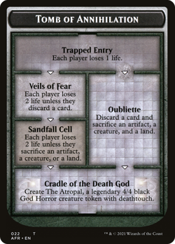 x4 Tomb of Annihilation AFR MTG 22/22 TOKEN M/NM 4x - Image 1