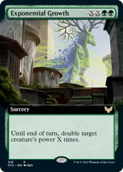 MTG Exponential Growth - Foil - Extended Art, Strixhaven: School of Mages, Light - Image 1