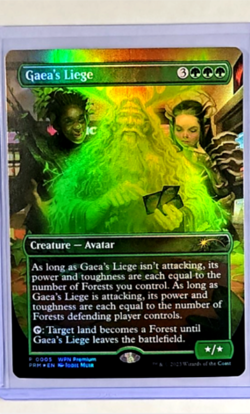 2023 MTG Magic The Gathering WPN Gateway Borderless Promo Foil #5 Gaea's Liege - Image 1