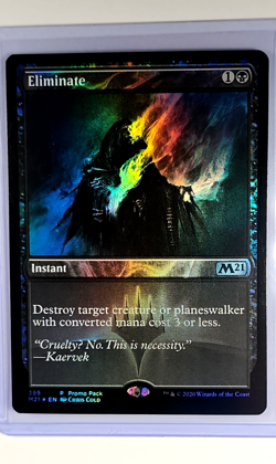 2020 MTG Magic the Gathering M21 2021 Promo Foil #395 Eliminate LP - Image 1