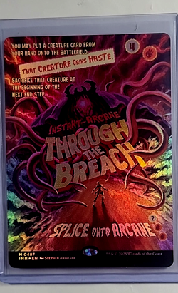 MTG Magic the Gathering Innistrad Remastered Foil Through the Breach Poster LP - Image 1