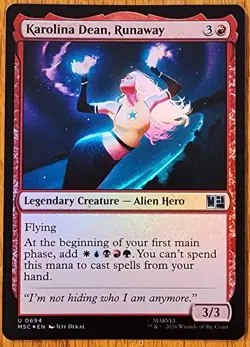 Karolina Dean, Runaway Marvel Super Heroes Foil Full Art Unc #0694 - Image 1