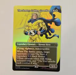 The Sentry, Golden Guardian (Borderless) - 358 - Foil - MSH - NM - MTG - Image 1