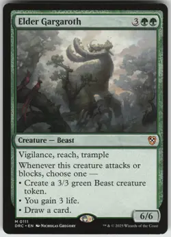 Elder Gargaroth Commander: Aetherdrift 0111 Mythic Creature NM MTG - Image 1