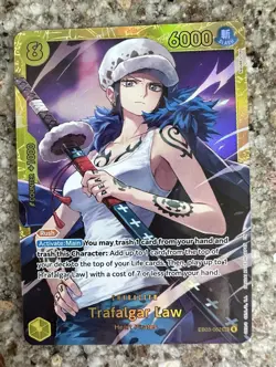 Bandai One Piece CCG Trafalgar Law EB03-062 Secret Rare Alt Art Holo Eng - Image 1