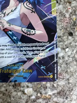 Bandai One Piece CCG Trafalgar Law EB03-062 Secret Rare Alt Art Holo Eng - Image 4