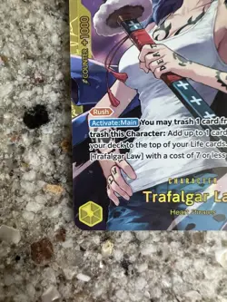 Bandai One Piece CCG Trafalgar Law EB03-062 Secret Rare Alt Art Holo Eng - Image 5