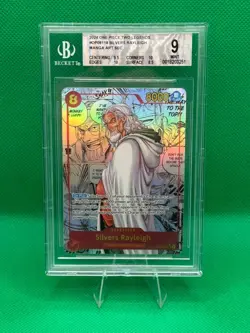 One Piece CCG Silvers Rayleigh 2024 Two Legends Manga OP08-118 BGS 9 MINT 🔥 - Image 1