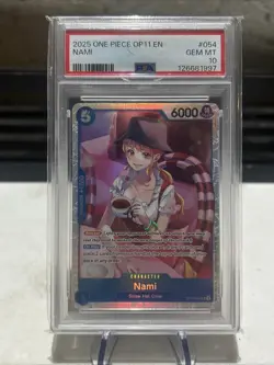 PSA 10 2025 One Piece Op11-A Fist Of Divine Speed #054 Nami GEM MT - Image 1