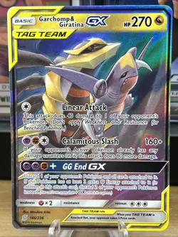 Pokemon TCG Garchomp and Giratina GX 146/236 Unified Minds NM - Image 1