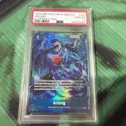 One Piece Arlong OP14-EB04 The Azure Sea's Seven Alternate Art #042 PSA 10 - Image 1
