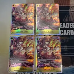 Charlotte Linlin ST20-005 Super Rare Foil - One Piece NM English TCG x4 Playset - Image 1