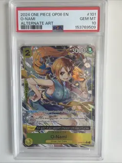 2024 One Piece TCG Wings Of The Captain. OP06-101 O-Nami Alt Art - PSA 10 Gem - Image 1