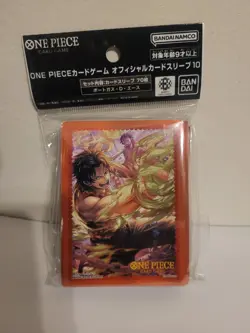 Portgas D. Ace ONE PIECE Card Game Oﬃcial Card Sleeves 10 New Authentic - Image 1
