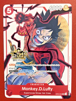 Monkey.D.Luffy - ST01-012 (3rd Anniversary Tournament 3 Brothers Pack) ST01-012 - Image 2