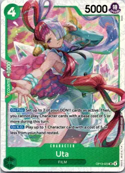 Uta OP13-023 Super Rare Carrying On His Will One Piece Foil Near Mint - Image 1