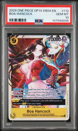 BOA HANCOCK 112 ONE PIECE OP14-EB04-THE AZURE SEA'S SEVEN ONE PIECE PSA 10 - Image 1