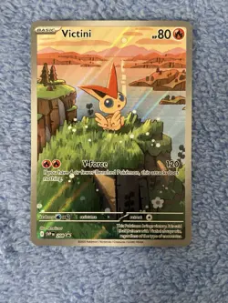Victini SVP 208 Illustration Rare Black Star Promo Black & White Pokemon TCG NM - Image 1