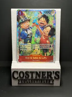 Ace & Sabo & Luffy OP13-007 SR One Piece Carrying On His Will Foil English - Image 1