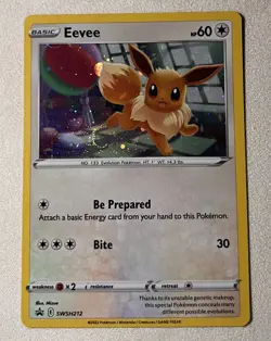 Eevee SWSH212 Black Star Promo Holo Pokemon TCG Card NM - Image 1