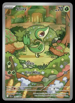 Pokemon Cards Snivy 087/086 Black Bolt Holo Illustration Rare NM - Image 1
