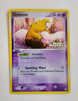 Drowzee 54/109 Holo Stamped EX Team Rocket Returns Pokemon Card 2004 VGC! SWIRL! - Image 1