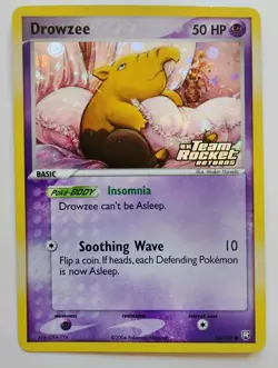 Drowzee 54/109 Holo Stamped EX Team Rocket Returns Pokemon Card 2004 VGC! SWIRL! - Image 2