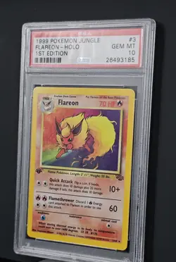 Pokemon Flareon Jungle 1st Edition Holo Rare #3 PSA 10 Gem Mint - Image 3