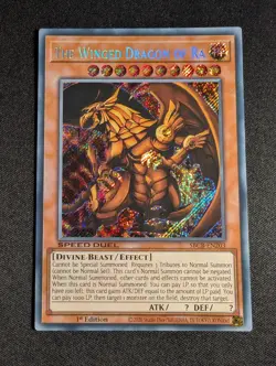 Yugioh - The Winged Dragon of Ra SBCB-EN203 1st Secret Rare NM - Image 1