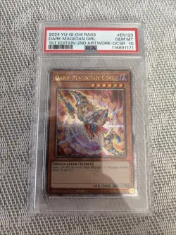 1x 2024 Yugioh Dark Magician Girl 2nd Art QCR QCSR RA03-EN123 PSA 10 Gem Mint - Image 1