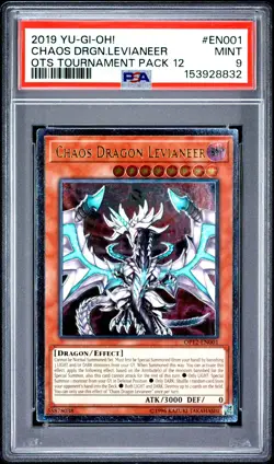 2019 YU-GI-OH! OTS TOURNAMENT PACK 12 #EN001 CHAOS DRAGON LEVIANEER PSA 9 - Image 1