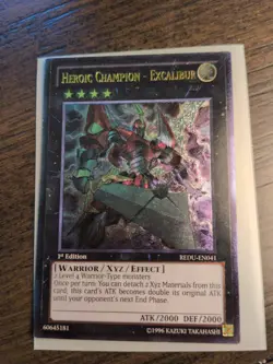 Yugioh Heroic Champion - Excalibur REDU-EN041 Ultimate Rare 1st Ed - Image 1