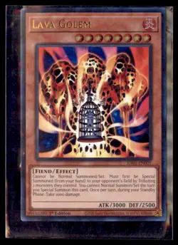 Yu-Gi-Oh! Lava Golem RA01-EN001 Rage of Ra 1st Edition - Image 1