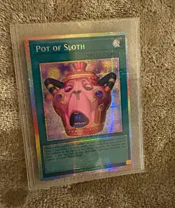 Konami Yu-Gi-Oh! Pot of Sloth DR2-EN201 Dark Revelation 2 Secret Rare Foil - Image 1