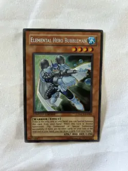 Yu-Gi-Oh! Elemental HERO Bubbleman EHC1-EN003 Limited Ed Holo - Image 1