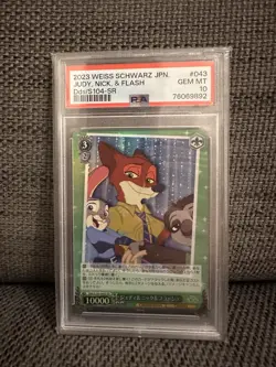 2023 Weiss Schwarz Japanese Disney 100 #043 s104-SR - Judy, Nick, & Flash PSA 10 - Image 1