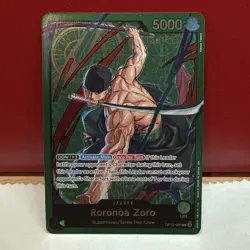 Roronoa Zoro OP12-020 ONE PIECE Tcg Card Game NM GREEN Leader - Image 1