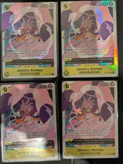 Bandai One Piece Card Game Jewelry Bonney OP13-108 4-Card Lot Holo English - Image 1