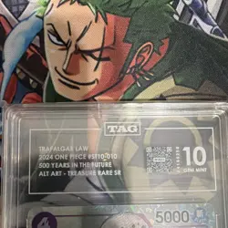Bandai One Piece CCG Trafalgar Law ST10-010 2024 TAG 10 Alt Art TR SR Foil - Image 2