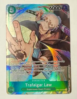 2022 One Piece Trafalgar Law OP01-047 Errata Romance Dawn Parallel Alt Art ENG - Image 1